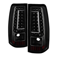 2004 - 2007 Chevy Silverado 3500 LED Tail Lights - Black