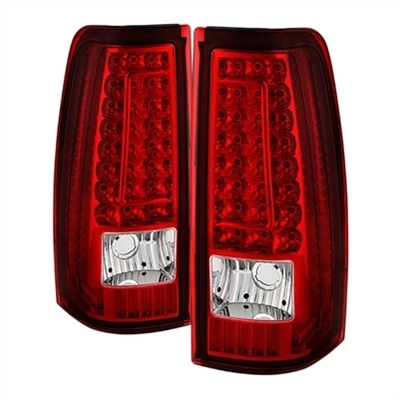 2004 - 2007 Chevy Silverado 3500 LED Tail Lights - Red/Clear