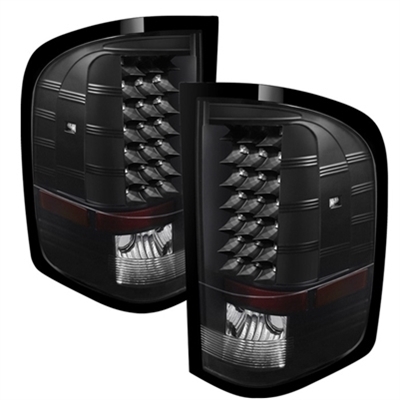 2007 - 2014 Chevy Silverado 3500HD LED Tail Lights - Black