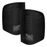 2007 - 2014 Chevy Silverado 3500HD LED Tail Lights - Black/Smoke
