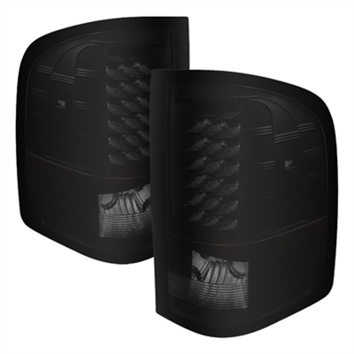 2007 - 2014 Chevy Silverado 3500HD LED Tail Lights - Black/Smoke
