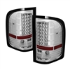 2007 - 2014 Chevy Silverado 3500HD LED Tail Lights - Chrome