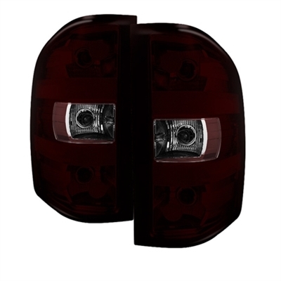 2007 - 2014 Chevy Silverado 3500HD OEM Style Tail Lights - Dark Red