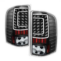 2007 - 2014 Chevy Silverado 3500HD LED Tail Lights - Black