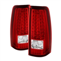 2001 - 2007 GMC Sierra 3500 LED Tail Lights - Red/Clear