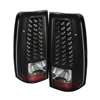 2001 - 2007 GMC Sierra 3500 LED Tail Lights - Black