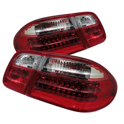 1996 - 2002 Mercedes E-Class LED Tail Lights - Red/Clear