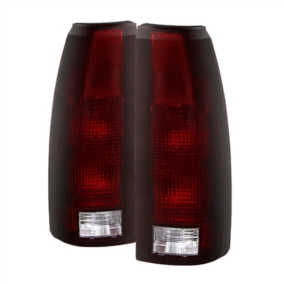 1999 - 2000 Cadillac Escalade OEM Style Tail Lights - Red/Smoke