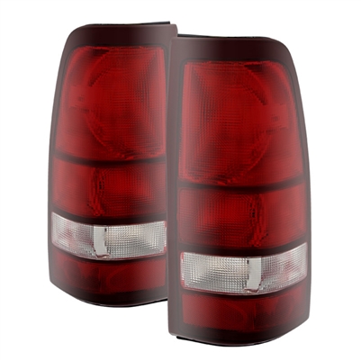 1999 - 2007 GMC Sierra OEM Style Tail Lights - Red/Smoke