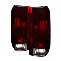 1992 - 1996 Ford Bronco OEM Style Tail Lights - Red/Smoke