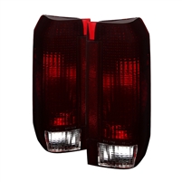 1992 - 1996 Ford F-150 OEM Style Tail Lights - Red/Smoke