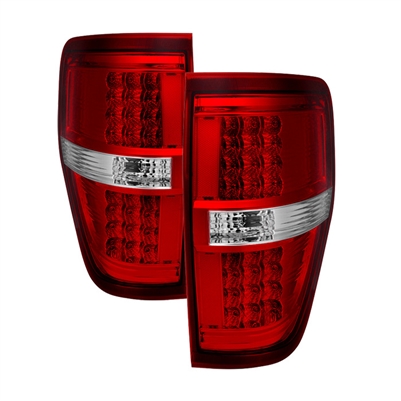 2009 - 2014 Ford F-150 LED Tail Lights - Red/Clear