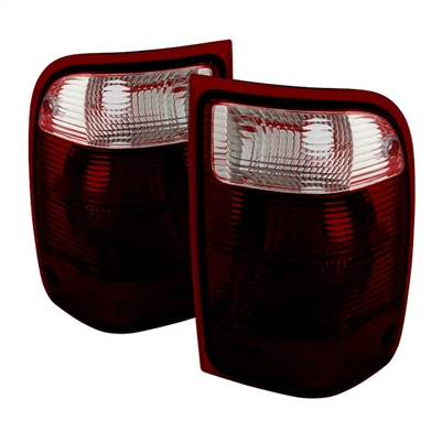 2001 - 2003 Ford Ranger OEM Style Tail Lights - Red/Smoke
