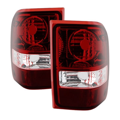 2006 - 2011 Ford Ranger OEM Style Tail Lights - Dark Red