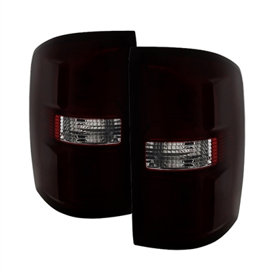 2014 - 2018 GMC Sierra 1500 OEM Style Tail Lights - Red/Smoke