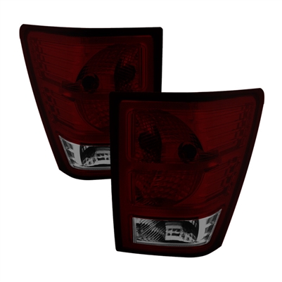 2007 - 2010 Jeep Grand Cherokee OEM Style Tail Lights - Red/Smoke