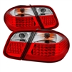 1997 - 2002 Mercedes CLK LED Tail Lights - Red/Clear