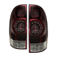 2012 - 2015 Toyota Tacoma (LED Model) OEM Style LED Style Tail Lights - Red/Smoke