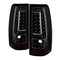 2003 - 2007 Chevy Silverado LED Tail Lights - Black