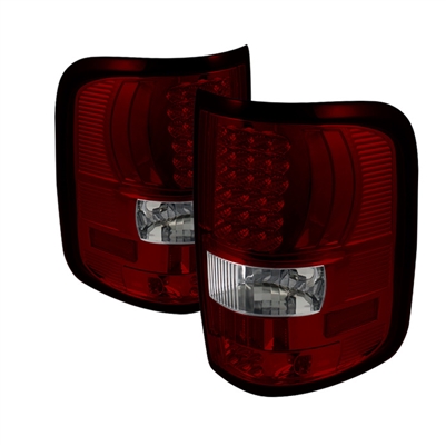 2004 - 2008 Ford F-150 Styleside LED Tail Lights - Red/Clear