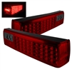 1987 - 1993 Ford Mustang LED Tail Lights - Red/Smoke