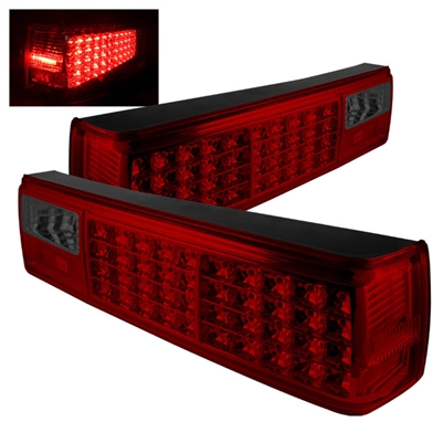 1987 - 1993 Ford Mustang LED Tail Lights - Red/Smoke