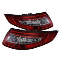 2005 - 2008 Porsche 911 LED Tail Lights - Red/Clear