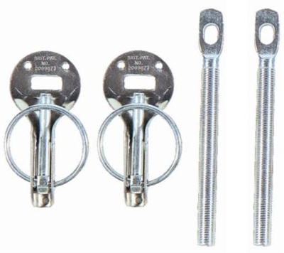 Sparco Universal Hood Pins - Silver