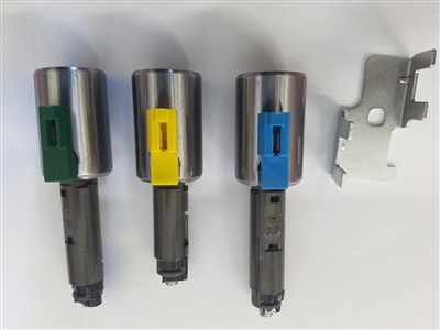 NEW LINEAR SOLENOID KIT AW 55-50SN 3 PIECE SET SLS, SLT, SLU BLACK GREEN BLUE (89428K)