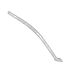 6872LUF3PB ï¿½ 68-72 Left Front Upper Fender Bonding Strip Press Molded Black