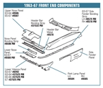 1-0506 63-64 Nose Panel. Front Upper