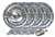 1-0949 56-58 Hubcaps With Spinners. 4 Piece Set