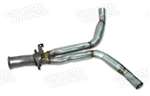 1-25555 86-90 Exhaust Pipe. Rear Y W/Heat Shields