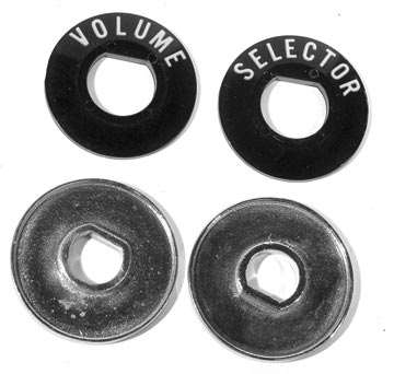 1-25589 56-57 Radio Indicators. Volume/Selector W/Bezels 4 Piece Set