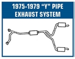 1-36604 Corvette Exhaust System. W/O A.I.R. W/Converter - Round Mufflers 1976