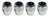 1-37027 Corvette Dash Knobs. Radio/Heater 4 Piece Set 1966