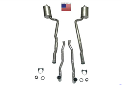 1-37191 Corvette Exhaust System. 2 Inch -Welded Secondary Pipe & Muffler 1964-1965-1966-1967