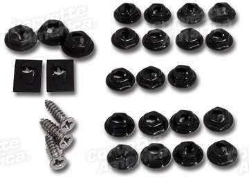 1-37262 Corvette Hood Grille Screws & Nuts. 26 Piece Set 1967