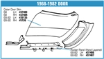 corvette part 68-82 Rocker Panel LH