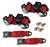 1-40226 74-75 Red Lap & Shoulder Conv. Seat Belts - Dual Retractor