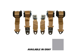 1-40230 74-75 Gray Lap & Shoulder Conv. Seat Belts - Dual Retractor