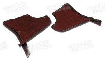 1-412937 65 Kick Panels With Carpet. Maroon