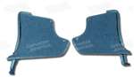 1-412940 65-67 Kick Panels With Carpet. Bright Blue