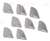 1-41326 53-55 Hubcap Flippers. Set Of 8