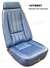 1-418941 69 Leather Seat Covers. Bright Blue