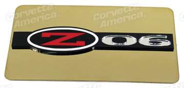 1-41900 97-04 Exhaust Plate. Z06 Emblem Gold