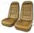 1-419323 73 Leather Seat Covers. Dark Saddle Leather/Vinyl Original