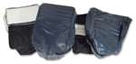 1-419946 82 Leather Seat Covers. Dark Blue Leather/Vinyl Original 2--Bolster