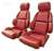 1-423075 89-92 Mounted Leather Seat Covers. Red Standard