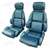 1-423174 89 Mounted Leather Like Seat Covers. Blue Standard